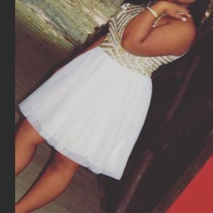 Gold jr. prom/ sweet sixteen dress